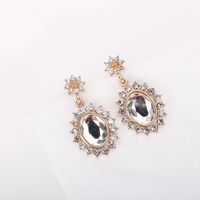 New Popular Korean Jewelry S925 Silver Needle Crystal Earrings Stud Earrings Wholesale Nihaojewelry main image 1