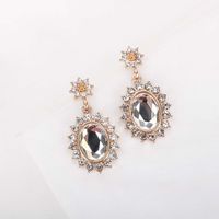 New Popular Korean Jewelry S925 Silver Needle Crystal Earrings Stud Earrings Wholesale Nihaojewelry main image 3