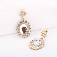 New Popular Korean Jewelry S925 Silver Needle Crystal Earrings Stud Earrings Wholesale Nihaojewelry main image 4