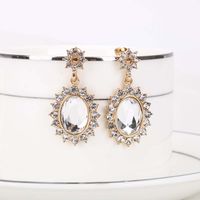 New Popular Korean Jewelry S925 Silver Needle Crystal Earrings Stud Earrings Wholesale Nihaojewelry main image 5