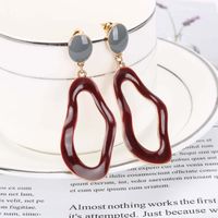 New Fashion Earrings S925 Silver Needle Drop Oil Hollow Color Matching Earrings Wholesale Nihaojewelry main image 3