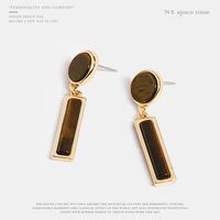 Popular New Products Earrings Exotic Fashion Exquisite Tiger Eye Jewelry Simple Long Retro Earrings Wholesale Nihaojewelry main image 3