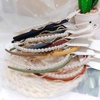 Three-piece Headband South Korea Simple Exquisite Pearl Head Buckle Korean Wave Hair Hoop Wholesale Nihaojewelry main image 1