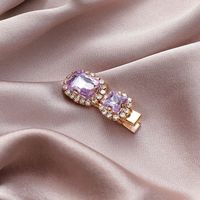 Romantic Star Purple Retro Sweet Purple Rhinestone Pearl Hairpin Bangs Clip Hairpin Wholesale Nihaojewelry sku image 3