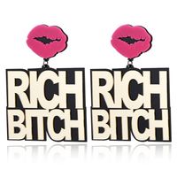 Fashion Hot Exaggerated Red Lips Earrings Hip-hop Catwalk Punk Earrings Pendant Accessories Wholesale Nihaojewelry sku image 1