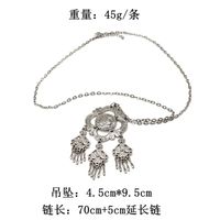 Silver Ethnic Style Pendant Tassel Pendant Necklace Retro Ethnic Style Necklace Wholesale Nihaojewelry sku image 1