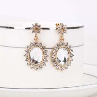 New Popular Korean Jewelry S925 Silver Needle Crystal Earrings Stud Earrings Wholesale Nihaojewelry sku image 1