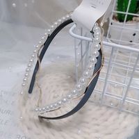 Three-piece Headband South Korea Simple Exquisite Pearl Head Buckle Korean Wave Hair Hoop Wholesale Nihaojewelry sku image 7