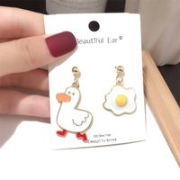 Charming Jewelry Korean New Fashion Asymmetric Cute Sweet Silver Needle Earrings Wholesale Nihaojewelry main image 3