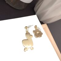 Charming Jewelry Korean New Fashion Asymmetric Cute Sweet Silver Needle Earrings Wholesale Nihaojewelry main image 5