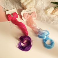 Bowknot Colorful Gradient Wig Clip Children's Headdress Wig Braid Head Lace Clip Ponytail Wholesale Nihaojewelry main image 6