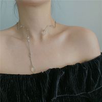 Choker Metal Crystal Diamond Wave Shape Collar Style Necklace Wholesale Nihaojewelry main image 2