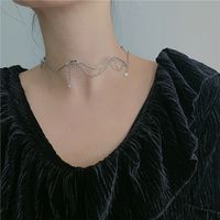 Choker Metal Crystal Diamond Wave Shape Collar Style Necklace Wholesale Nihaojewelry main image 4