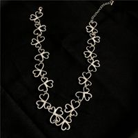 Flower Metal Hollow Stitching Love Clavicle Chain Choker Neck Chain Wholesale Nihaojewelry main image 3