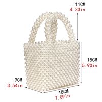 New Ladies Pearl Bag Fashion Handbag Hand-beaded Woven Bag Wholesale Nihaojewelry main image 6