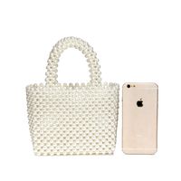 New Ladies Pearl Bag Fashion Handbag Hand-beaded Woven Bag Wholesale Nihaojewelry main image 5