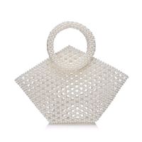 New Pearl Bag Messenger Woven Bag Handmade Handbag Wholesale Nihaojewelry main image 1