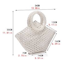 New Pearl Bag Messenger Woven Bag Handmade Handbag Wholesale Nihaojewelry main image 6