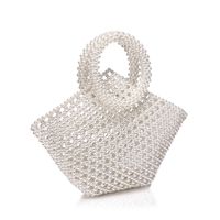 New Pearl Bag Messenger Woven Bag Handmade Handbag Wholesale Nihaojewelry main image 3