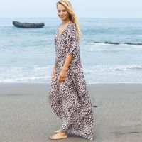 New Rayon Leopard Point Robe Dress Beach Jacket Sunscreen Bikini Blouse Wholesale Nihaojewelry main image 4