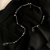 Choker Metal Crystal Diamond Wave Shape Collar Style Necklace Wholesale Nihaojewelry sku image 1