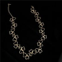 Flower Metal Hollow Stitching Love Clavicle Chain Choker Neck Chain Wholesale Nihaojewelry sku image 1