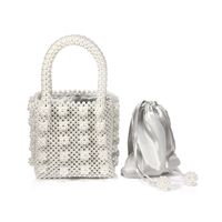 New Pearl Bag Woven Handbag Handmade Beaded Bag Wholesale Nihaojewelry sku image 1