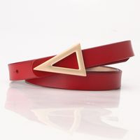 Simple Style Triangle Alloy Leather Buckle Women's Leather Belts 1 Piece sku image 2