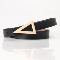 Simple Style Triangle Alloy Leather Buckle Women's Leather Belts 1 Piece sku image 3