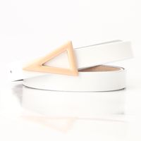 Simple Style Triangle Alloy Leather Buckle Women's Leather Belts 1 Piece sku image 1