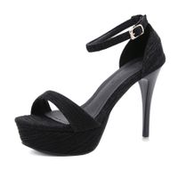 New Women's Shoes Buckle Waterproof Platform Women's Fine High-heeled Open-toe Sandals Wholesale Nihaojewelry sku image 3