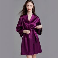 Grenz Überschreitende Pyjamas Damen Frühling Und Sommer Seide Eisse Ide Nachthemd Ausländer Plus Größe Bademantel Morgen Kleid Damen Sommer Hauskleidung main image 1