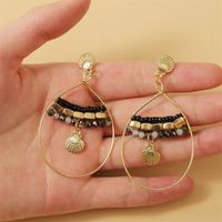 Geometric Water Drop Handmade Shell Beaded Earrings Trend Woven Crystal Earrings Jewelry Wholesale Nihaojewelry main image 6