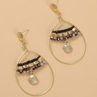 Geometric Water Drop Handmade Shell Beaded Earrings Trend Woven Crystal Earrings Jewelry Wholesale Nihaojewelry main image 5
