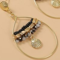 Geometric Water Drop Handmade Shell Beaded Earrings Trend Woven Crystal Earrings Jewelry Wholesale Nihaojewelry main image 4