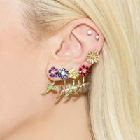New Wave Summer Solid Color Small Daisy Flowers Earrings Simple Small Earrings Wholesale Nihaojewelry main image 6
