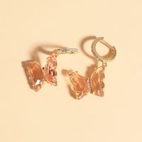 Korean Fashion Earrings New Wave Butterfly Crystal Earrings Wholesale Nihaojewelry main image 6