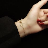 Arc Simple Style Clavicule Collier Bracelet 18k Véritable Plaqué Or En Gros Nihaojewelry main image 4