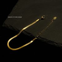 Blade Chain Bracelet Fashion Titanium Steel Jewelry 18k Real Gold Plated Wholesale Nihaojewelry main image 4