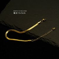 Blade Chain Bracelet Fashion Titanium Steel Jewelry 18k Real Gold Plated Wholesale Nihaojewelry main image 5