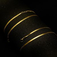 Fashion Blade Chain Clavicle Necklace Titanium Steel Material Non-fading Snake Bone Chain Chain Wholesale Nihaojewelry main image 5