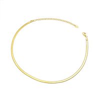 Fashion Blade Chain Clavicle Necklace Titanium Steel Material Non-fading Snake Bone Chain Chain Wholesale Nihaojewelry main image 6