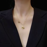 الإنجليزية M إلكتروني الحصري قلادة مجوهرات التيتانيوم الصلب مطلي 18k سوار الجملة Nihaojewelry main image 1