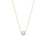 Superfine Chaîne Verticale Unique Diamant Clavicule Collier En Acier Au Titane Plaqué Or En Gros Nihaojewelry main image 3
