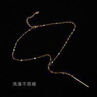 Fashion Digital Y-shaped Necklace Y-shaped Tassel Short Necklace Clavicle Necklace Titanium Steel Necklace Wholesale Nihaojewelry main image 5