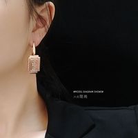 New Simple Texture  Titanium Steel Material 18k Real Gold Plating Non-fading Non-allergenic Earrings  Wholesale Nihaojewelry main image 5