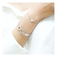 Simple Titanium Steel Bracelet 18k Real Gold Plating Non-fading Non-allergenic Wholesale Nihaojewelry main image 3
