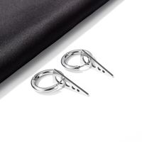 Hot Sale Men's Titanium Steel Earrings Retro Circle Triangle Earrings Jewelry Wholesale Nihaojewelry main image 6