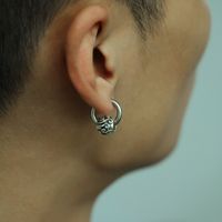 New Street Hip-hop Titanium Steel Earrings Simple Circle Geometric Retro Diverse Earrings Jewelry Wholesale Nihaojewelry main image 5