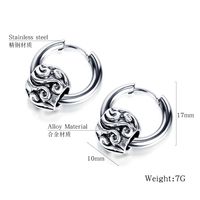 New Street Hip-hop Titanium Steel Earrings Simple Circle Geometric Retro Diverse Earrings Jewelry Wholesale Nihaojewelry main image 6